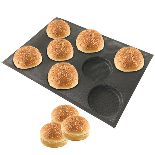 Silicone hamburger bread forms - bread,
